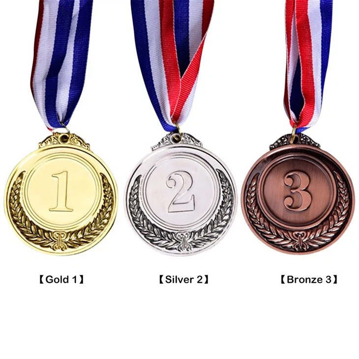 Custom Gold Medal With Ribbon
