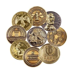 Новогодишњи сувенир златни бивол новчић